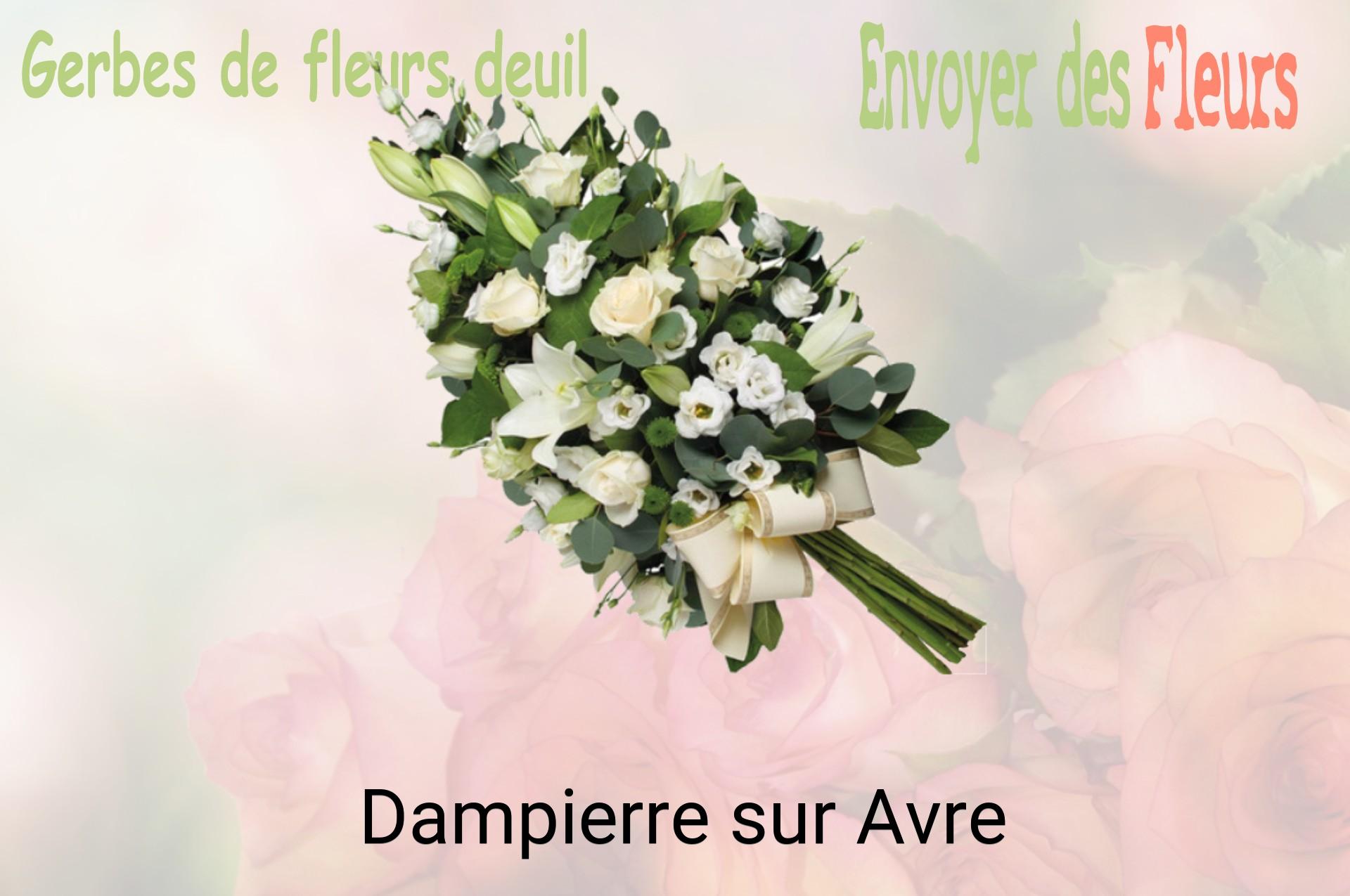 Gerbe de fleurs de deuil livrée à Dampierre-sur-Avre